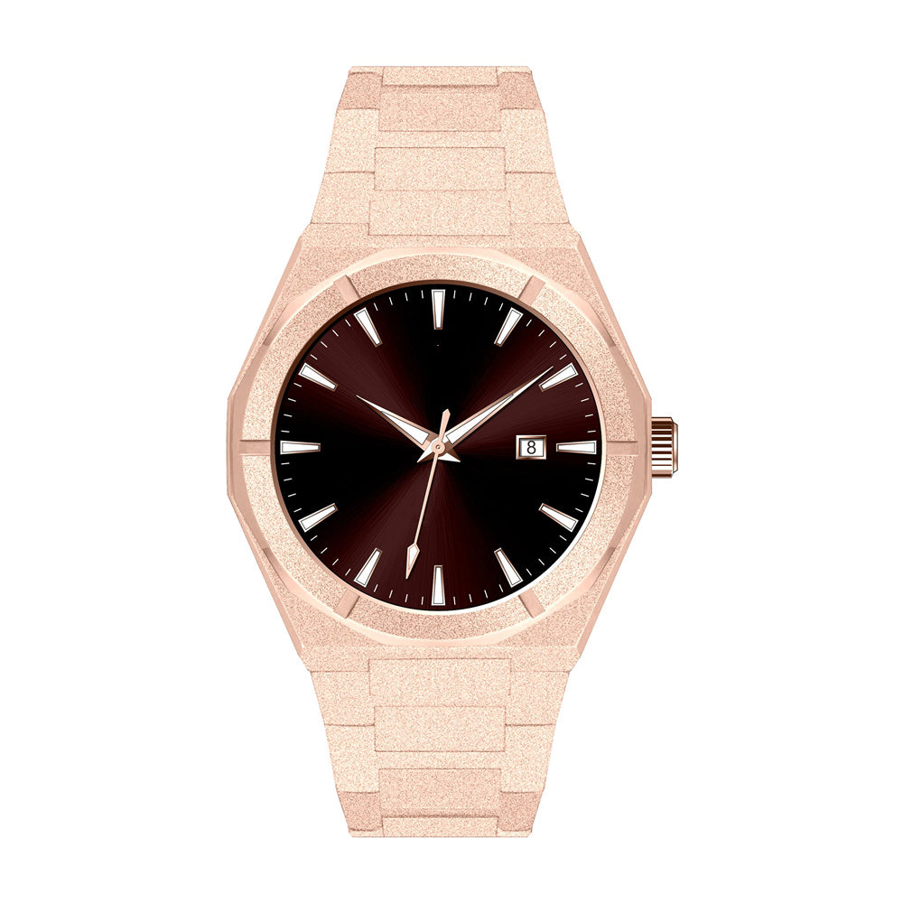 FROSTED ROSE GOLD/RED